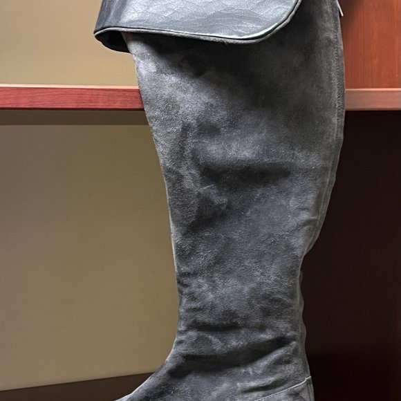 Jill Sander Suede Knee high boots - Picture 3 of 9